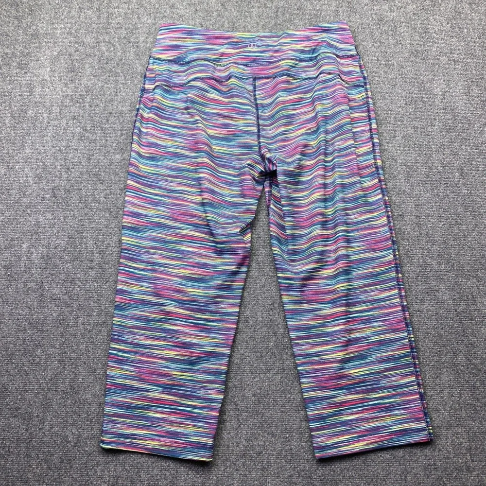 Lands End Womens Space Dye Cropped Leggings Multi Color Active Pants Sz‎ L 14-16